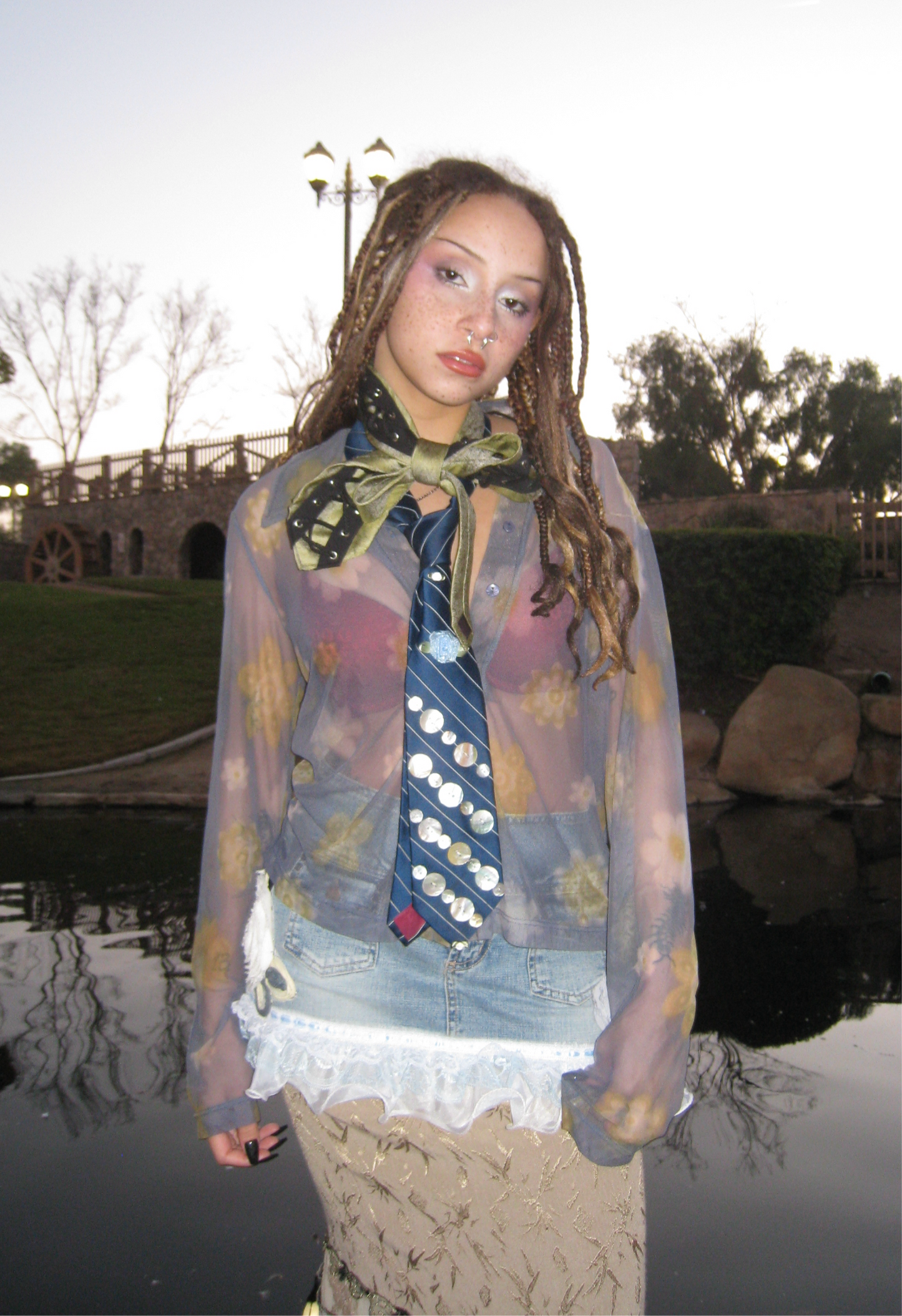 Blue Was Your Favorite Color Upcycled Tie