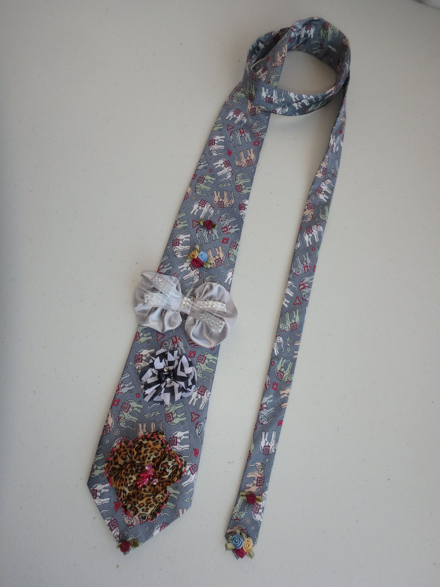 Elephant Upcycled Tie