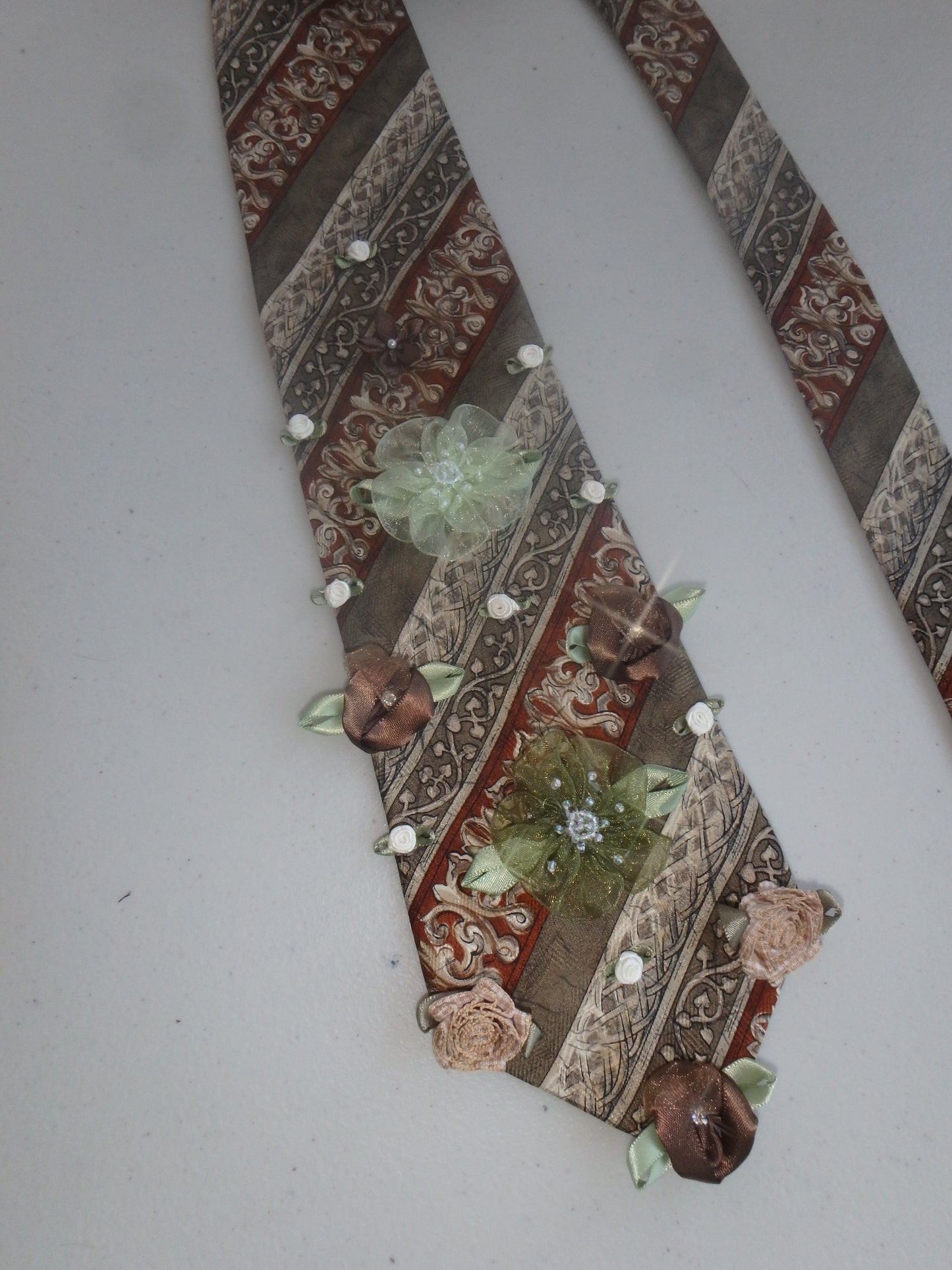 Earth Office Siren Upcycled Tie