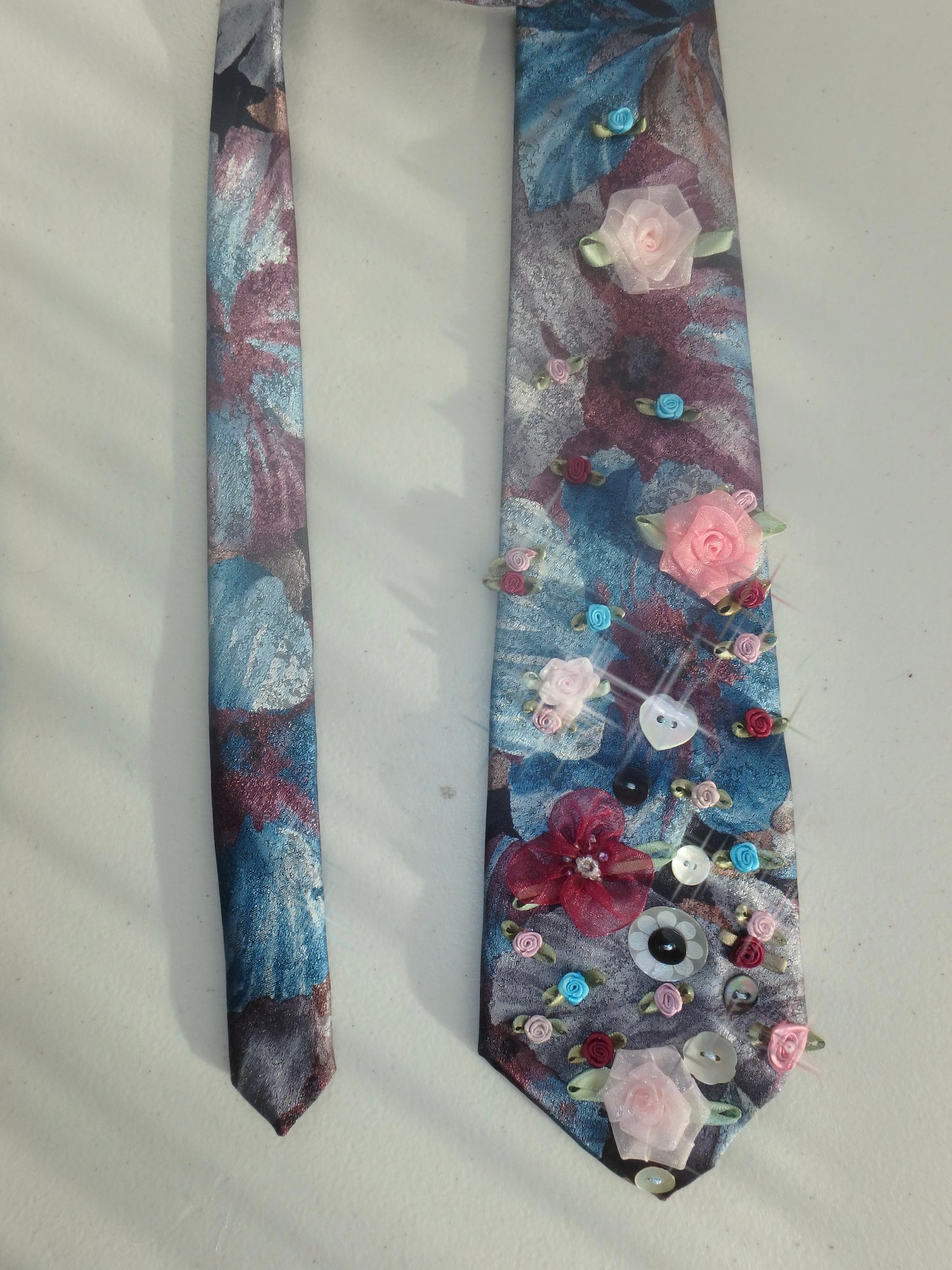 Water Lily Upcycled Tie