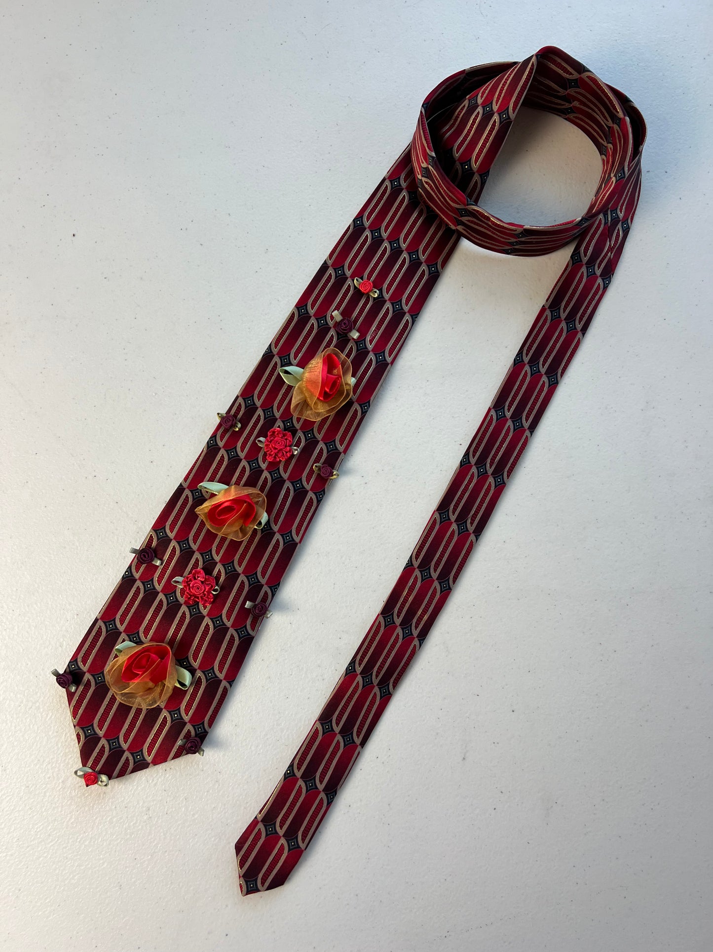 A Fire Starts to Burn Upcycled Tie