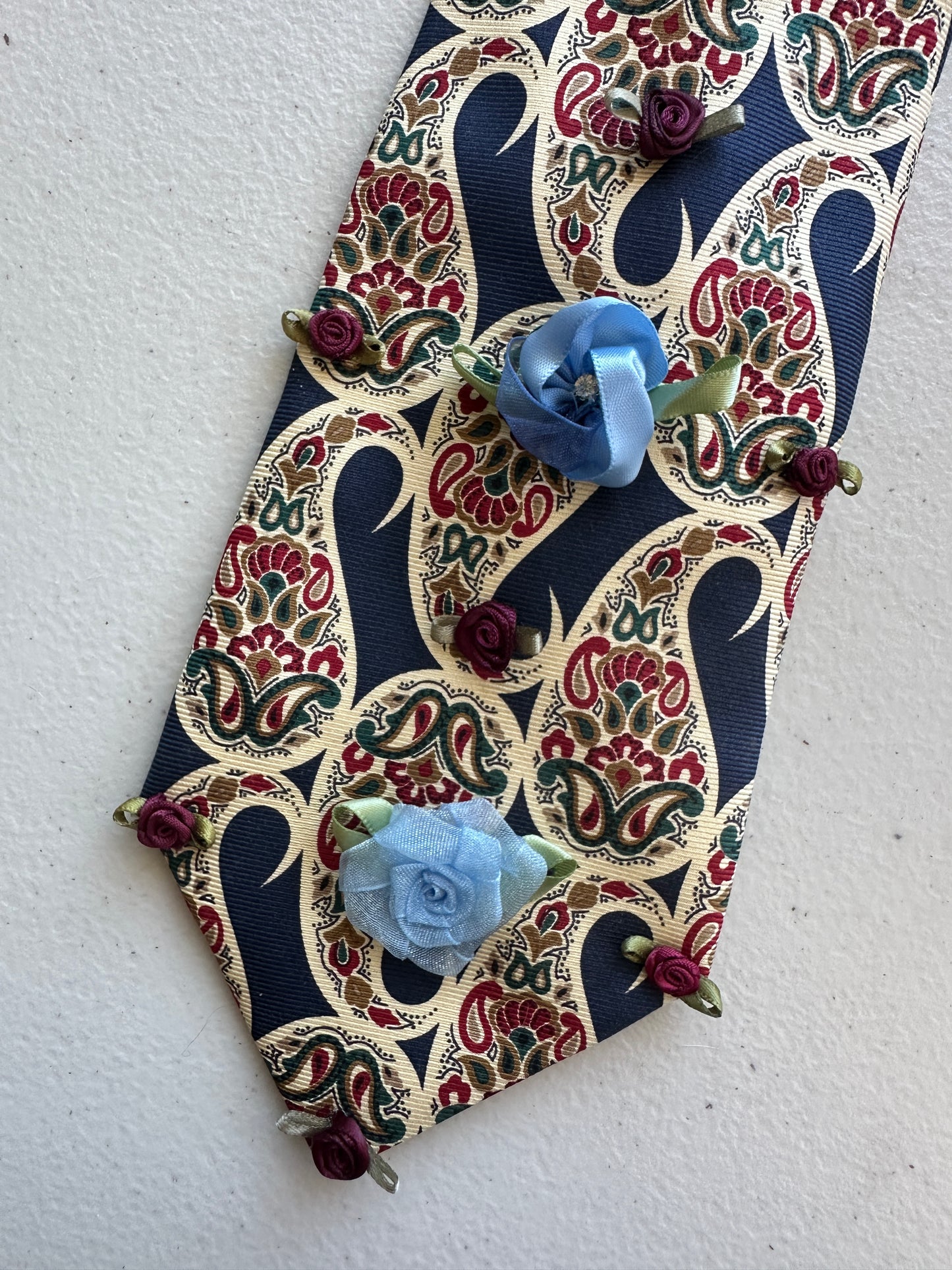 Fall Flowers Upcycled Tie