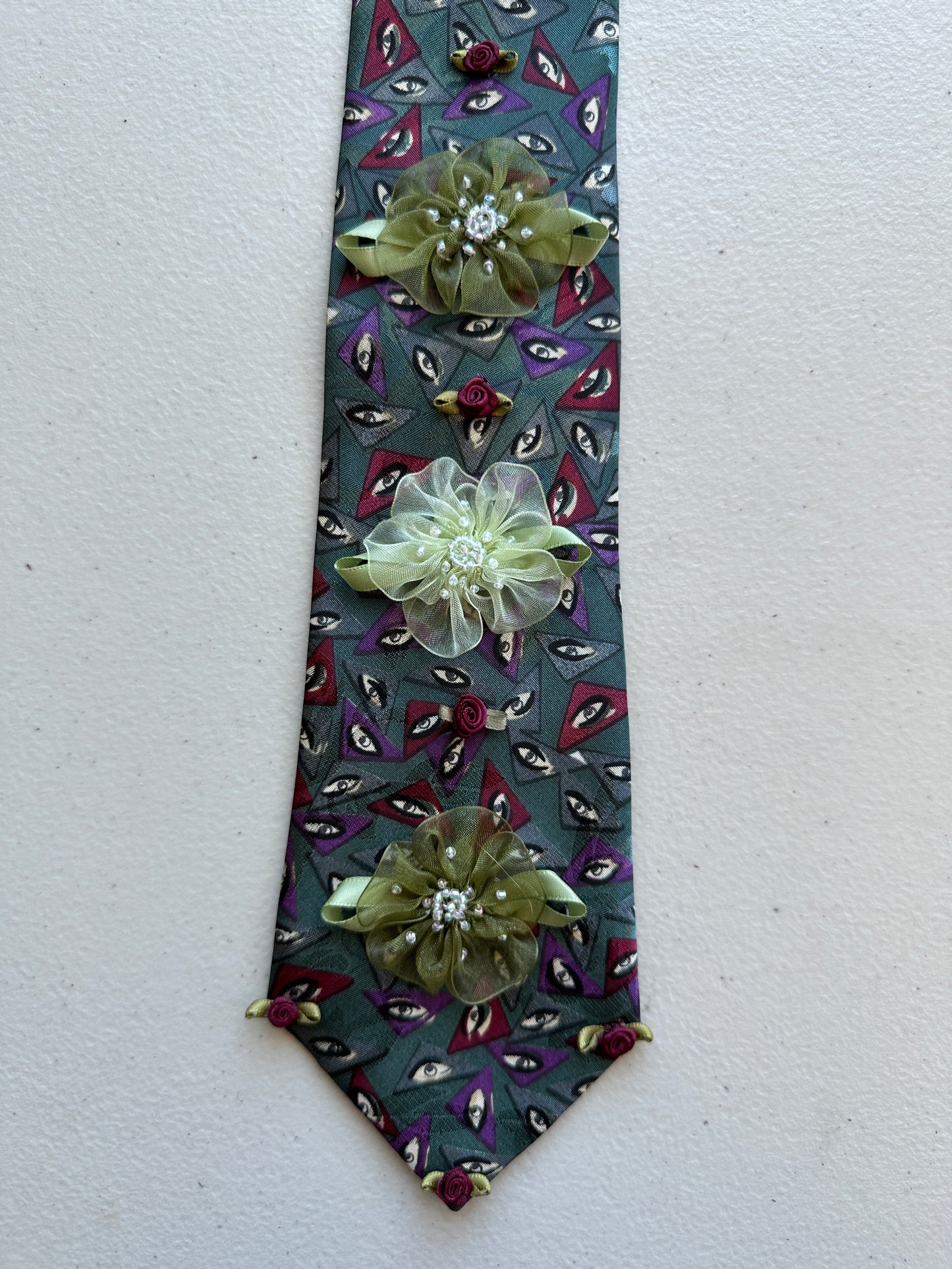 All Seeing Eyes Upcycled Tie
