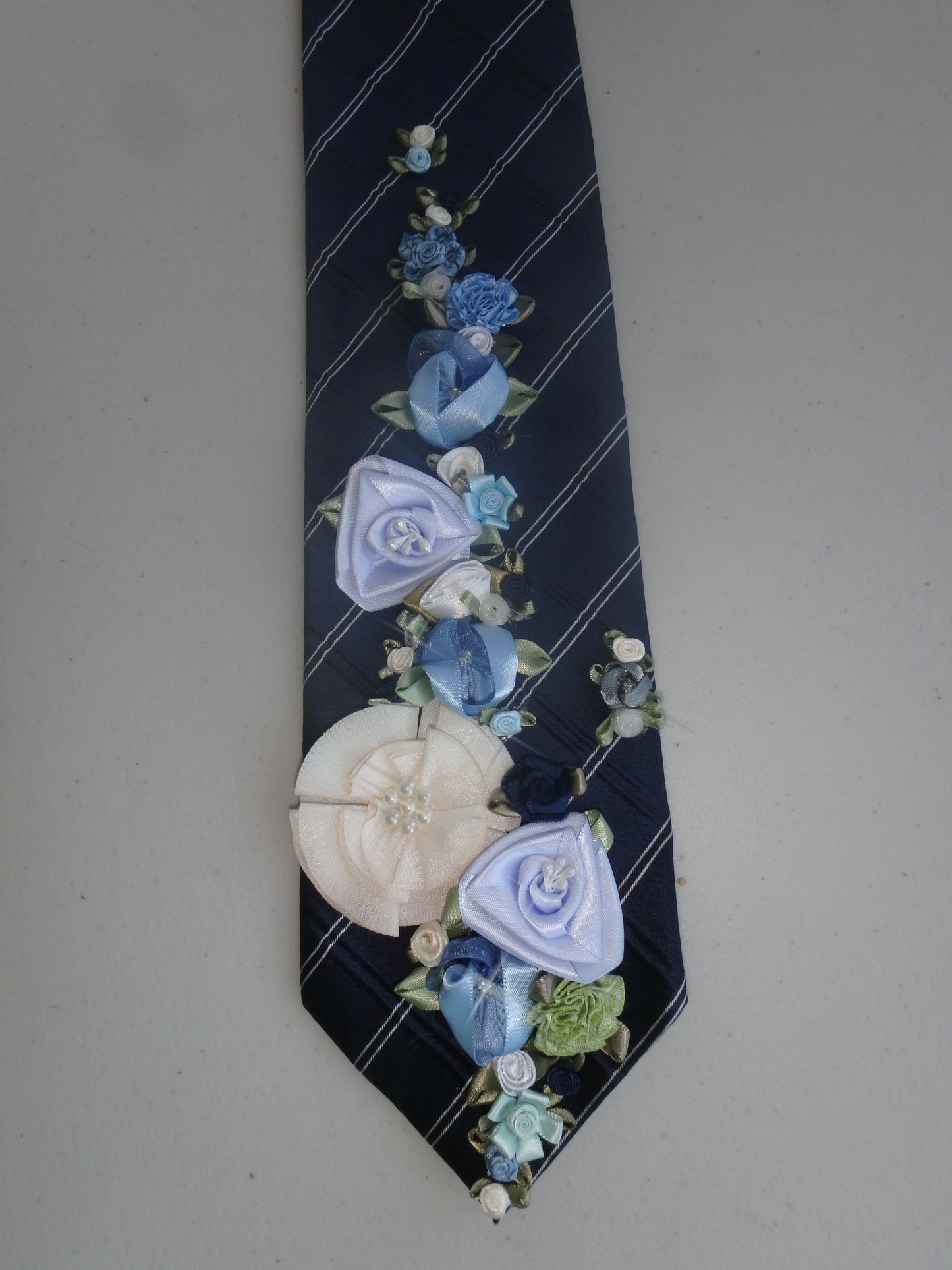 Hydrangea Upcycled Tie