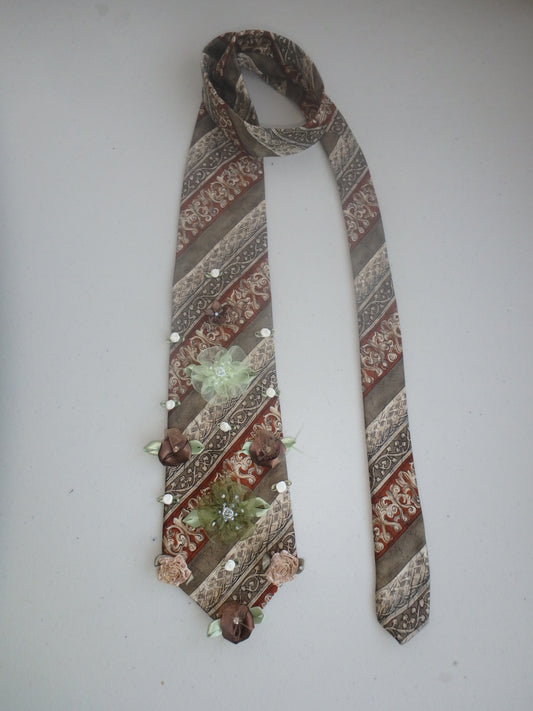 Earth Office Siren Upcycled Tie