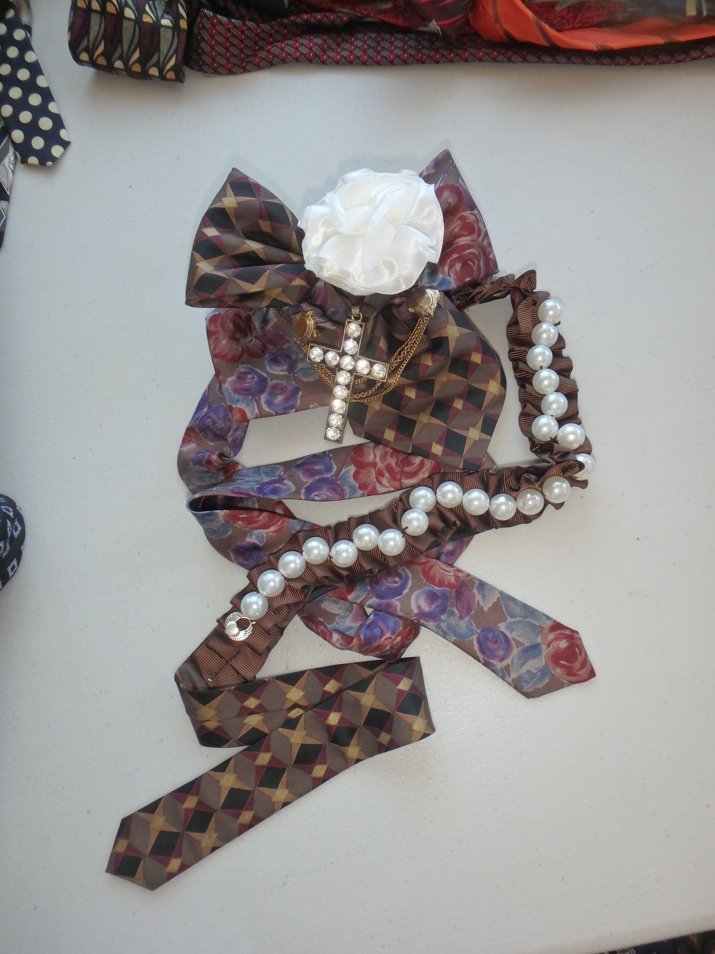 Cross My Heart Upcycled Bow Tie