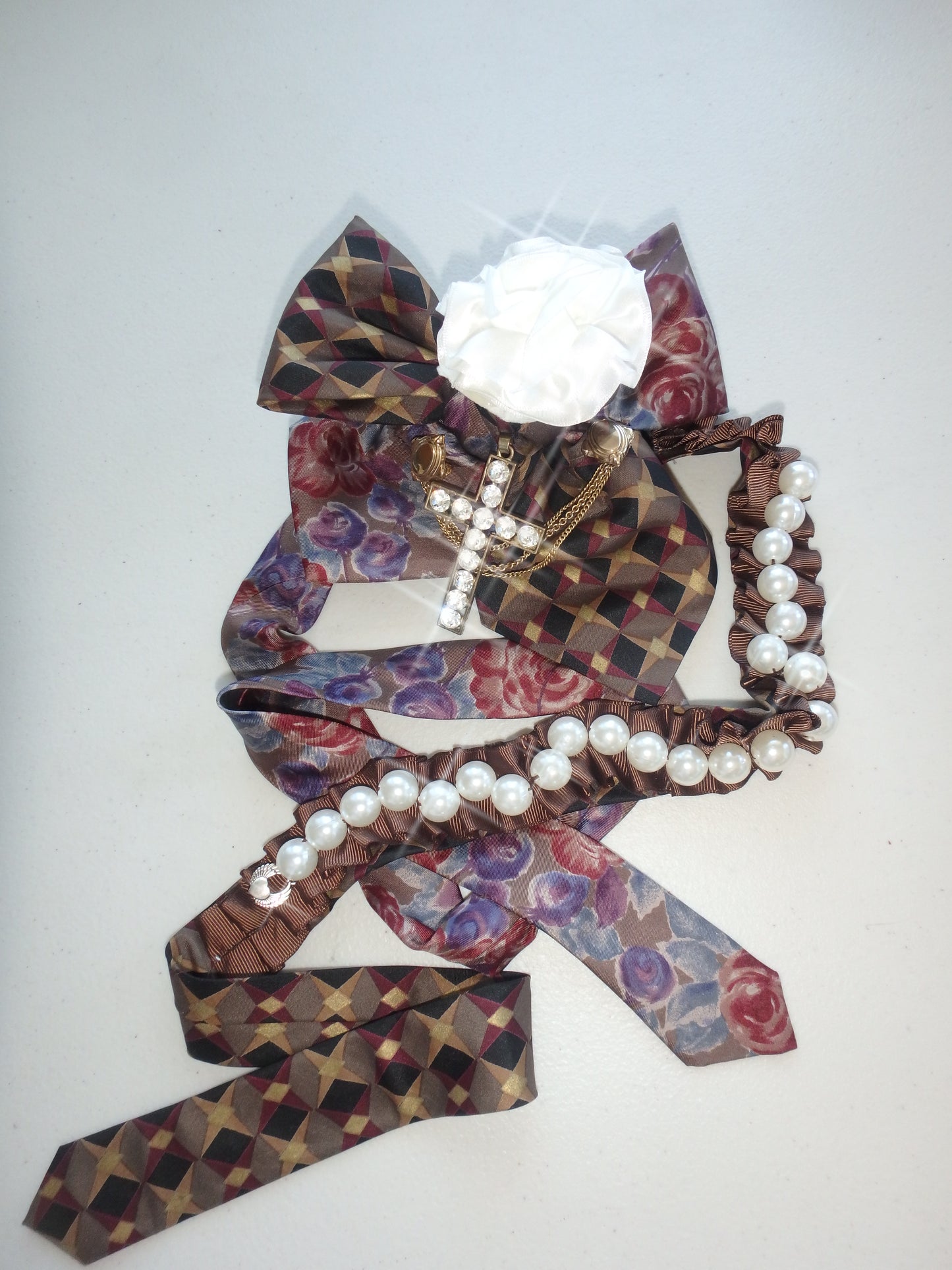 Cross My Heart Upcycled Bow Tie