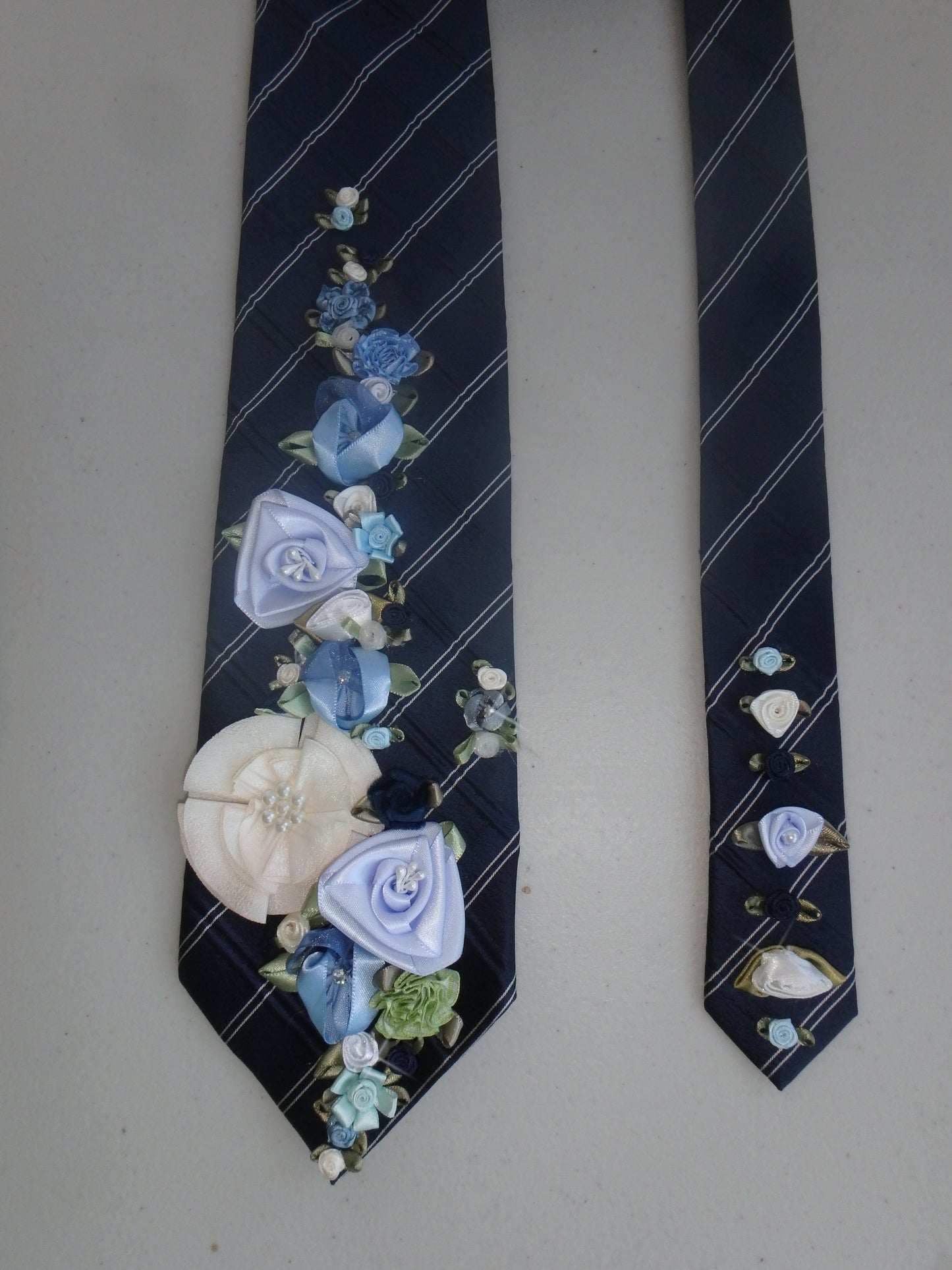 Hydrangea Upcycled Tie