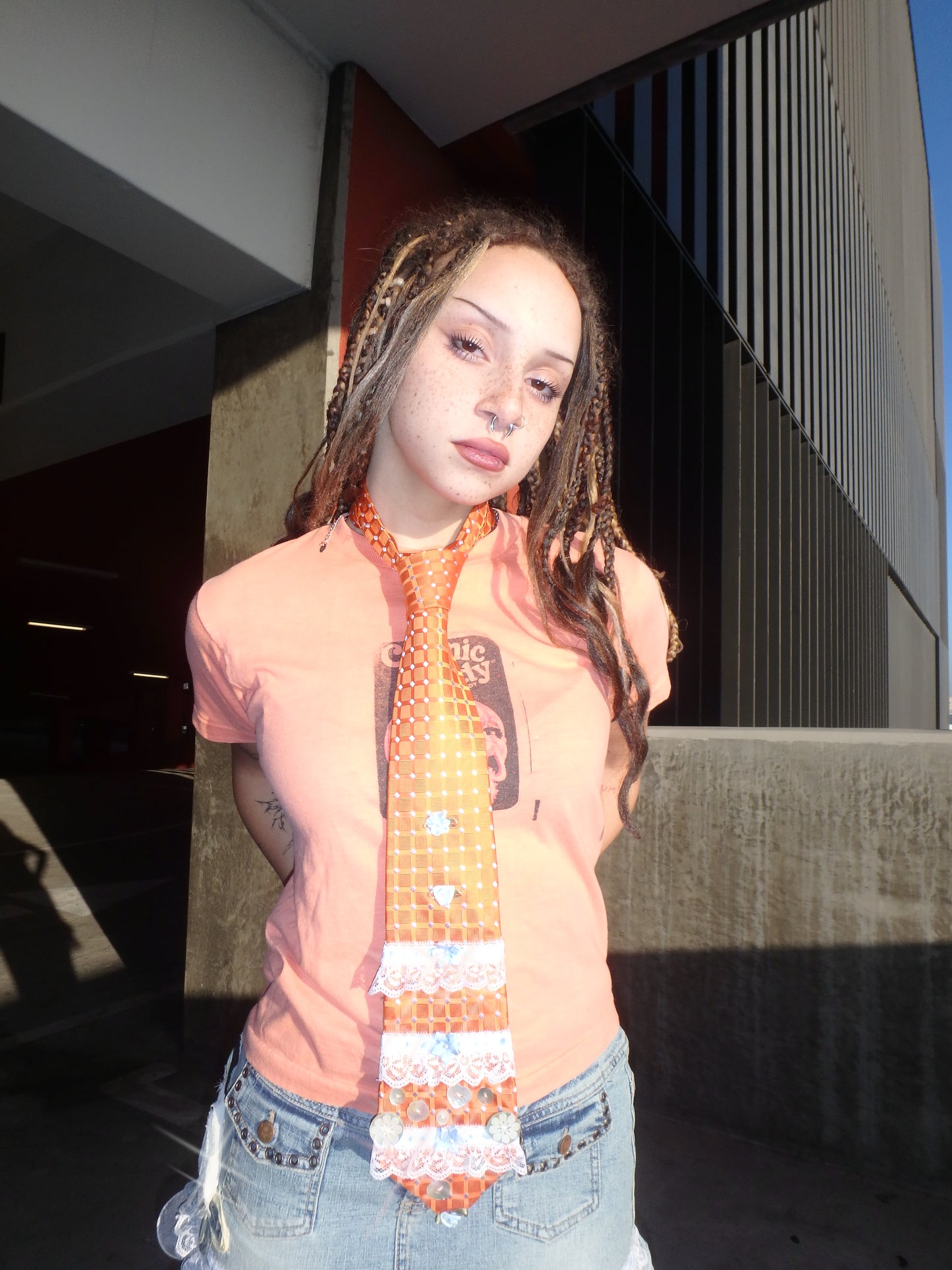 Orange Crush Upcycled Tie