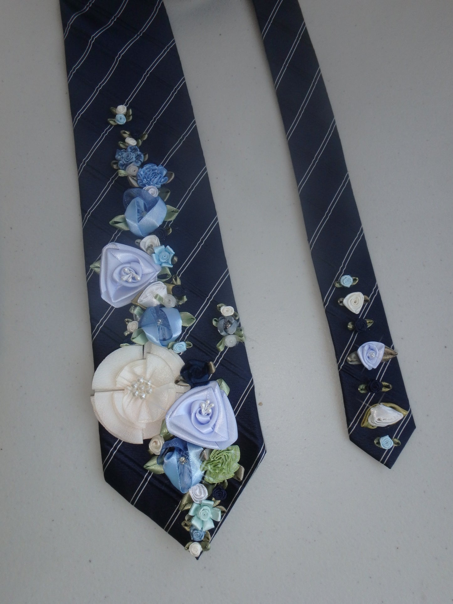 Hydrangea Upcycled Tie