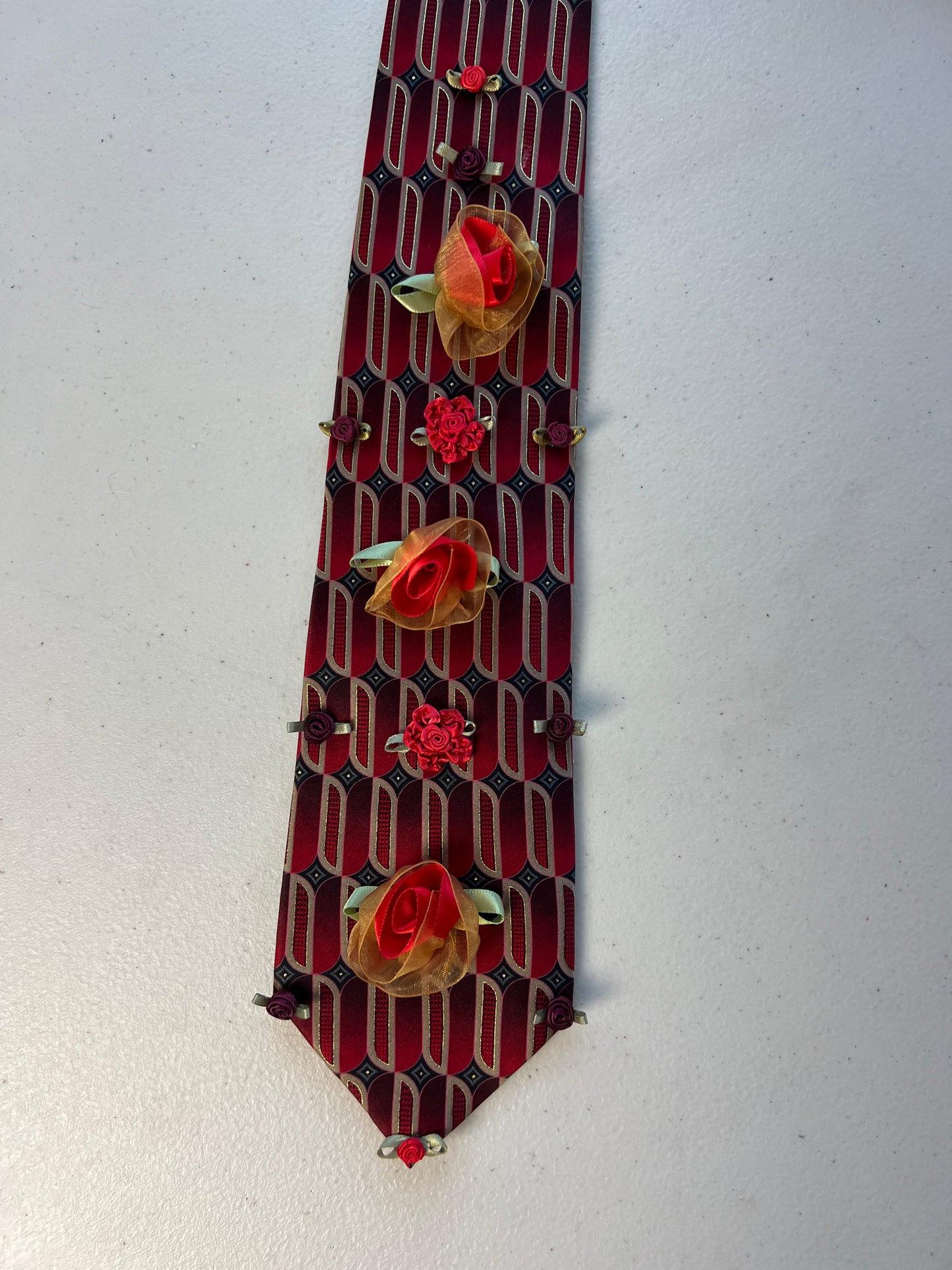 A Fire Starts to Burn Upcycled Tie