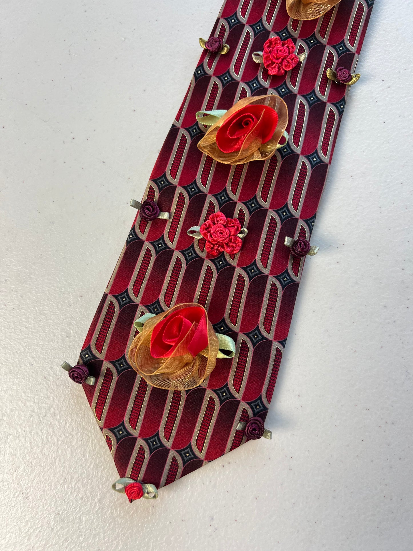 A Fire Starts to Burn Upcycled Tie