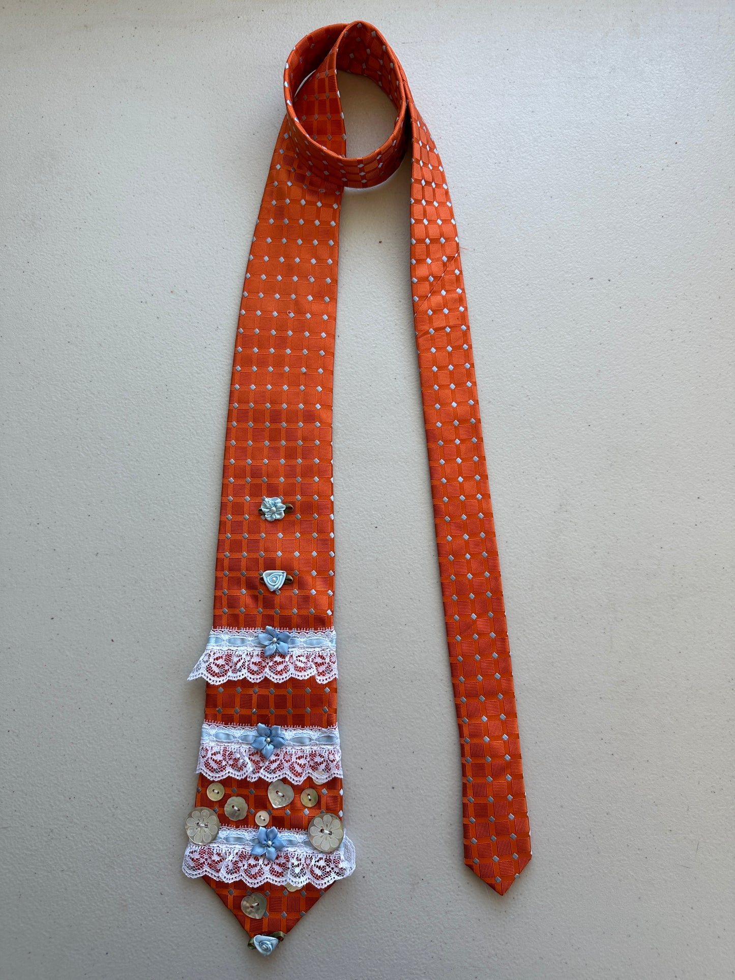 Orange Crush Upcycled Tie