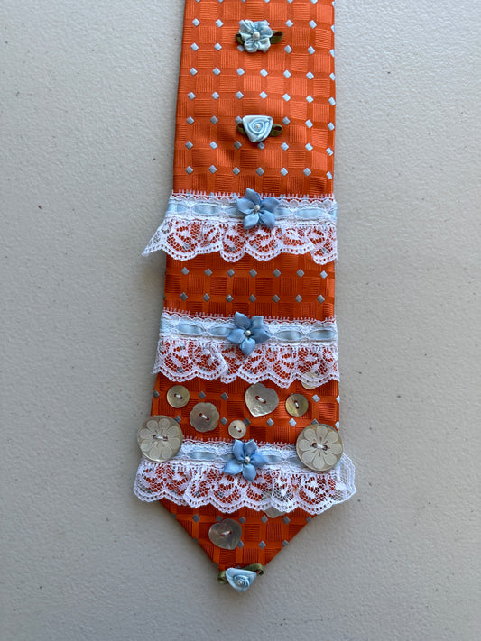 Orange Crush Upcycled Tie