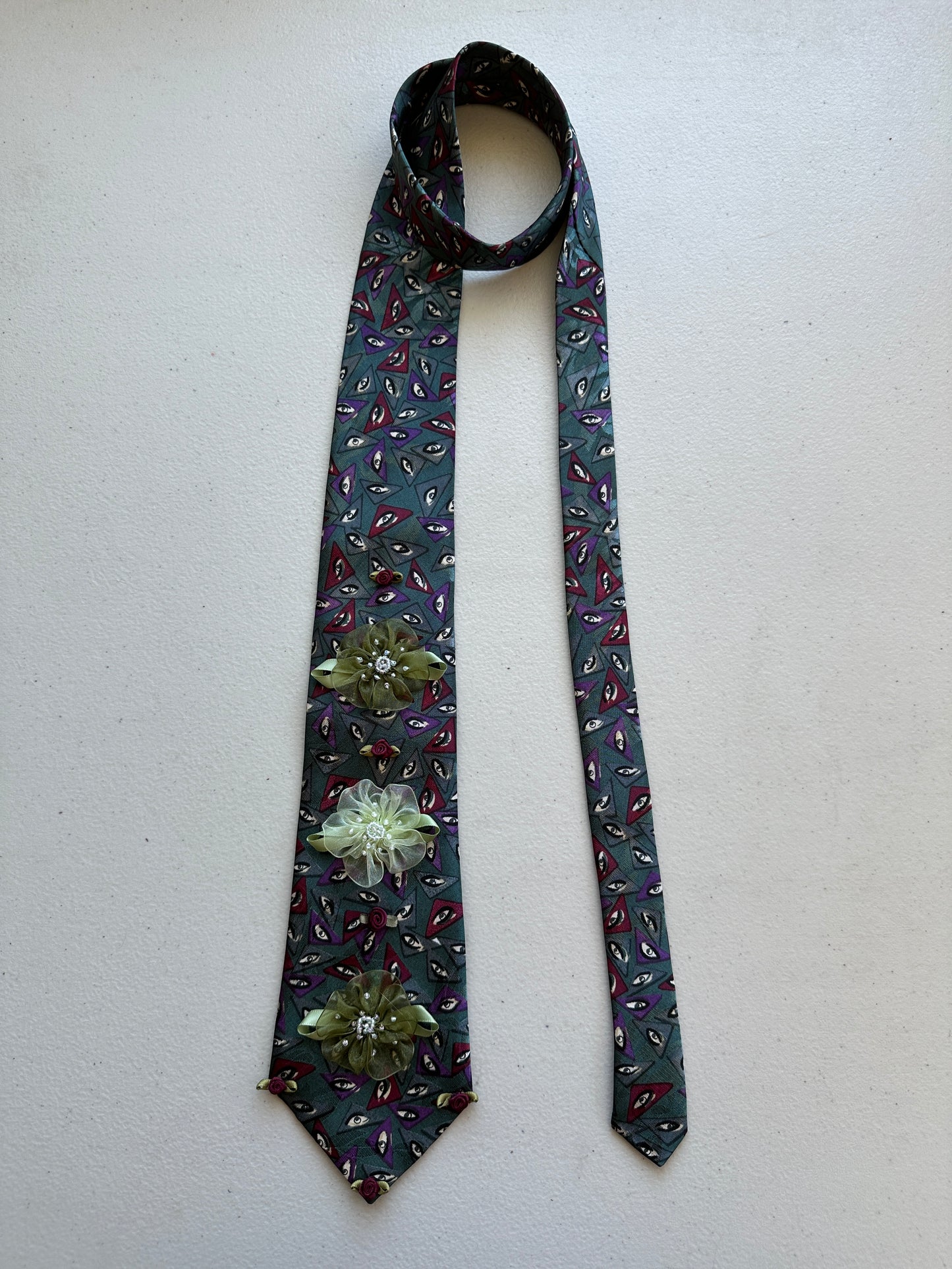 All Seeing Eyes Upcycled Tie