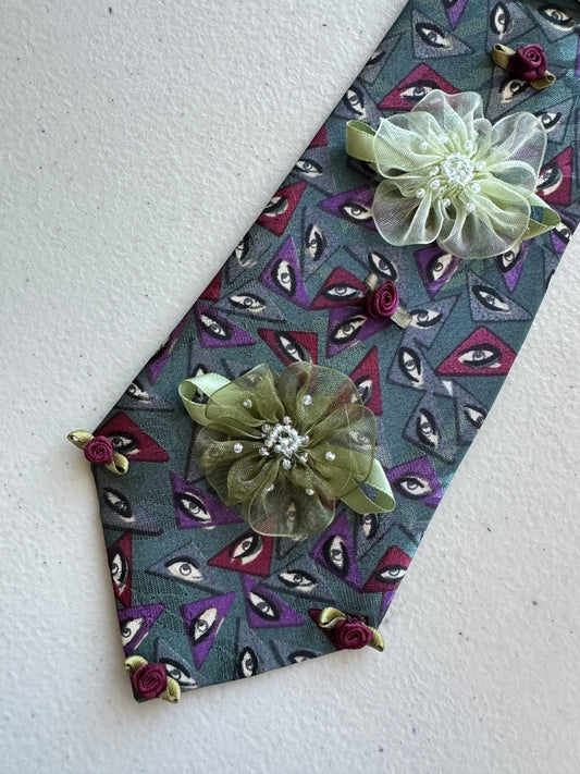 All Seeing Eyes Upcycled Tie