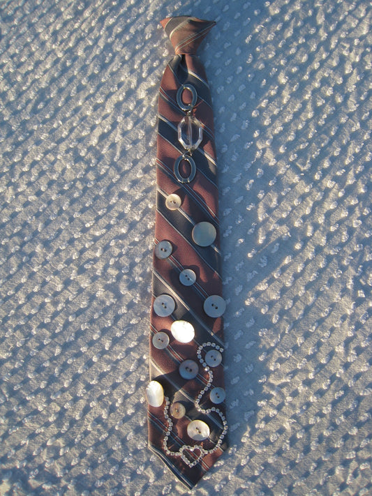 With Heart Clip On Tie