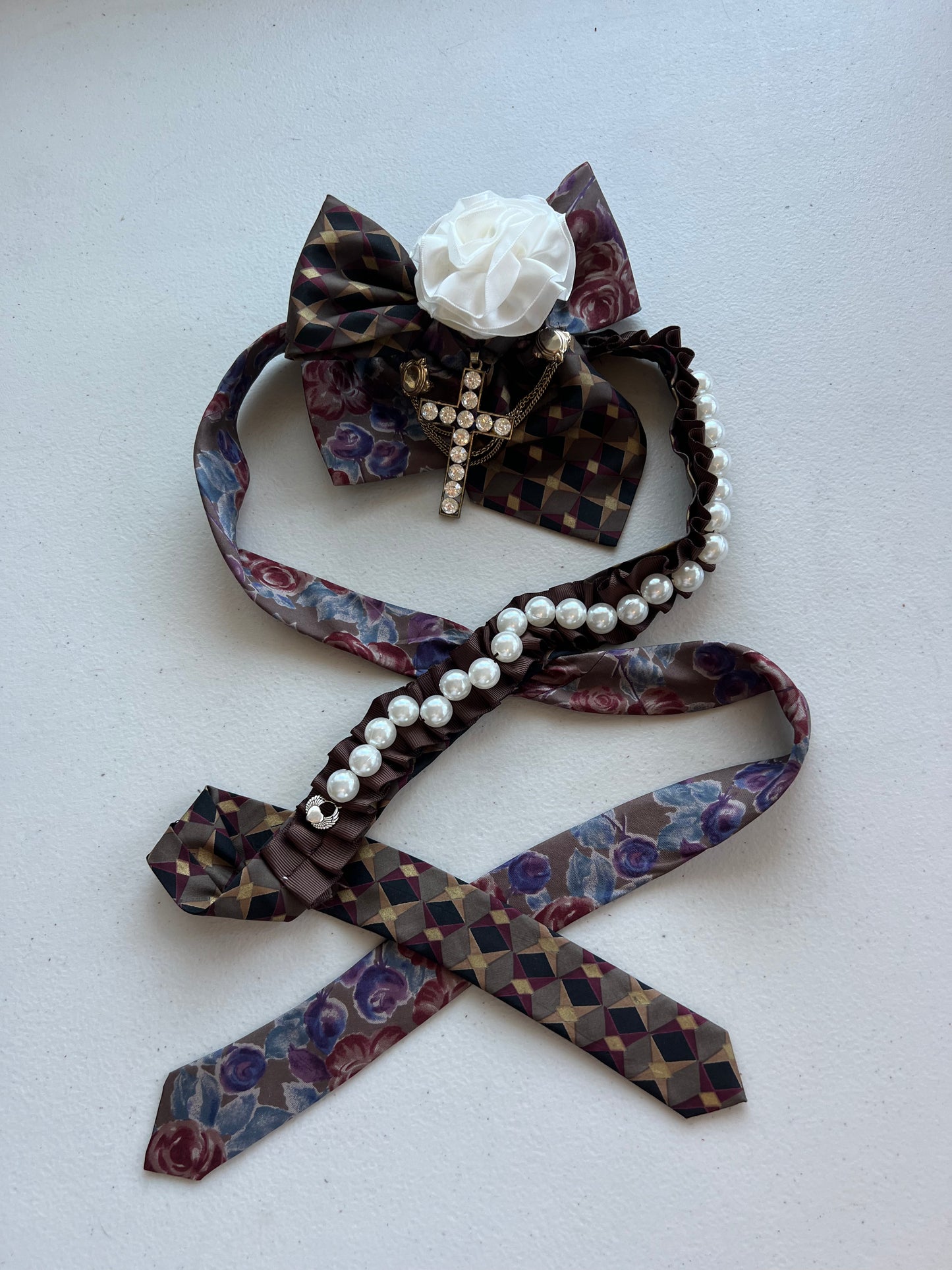 Cross My Heart Upcycled Bow Tie