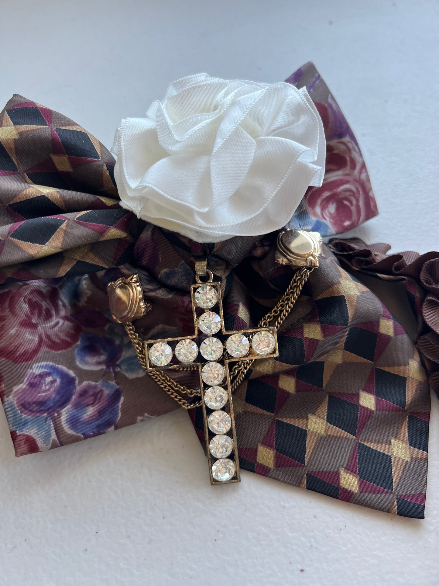 Cross My Heart Upcycled Bow Tie