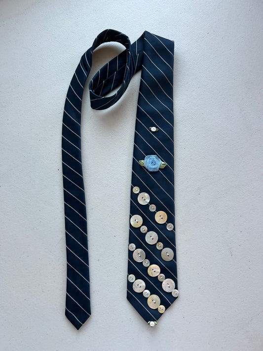 Blue Was Your Favorite Color Upcycled Tie