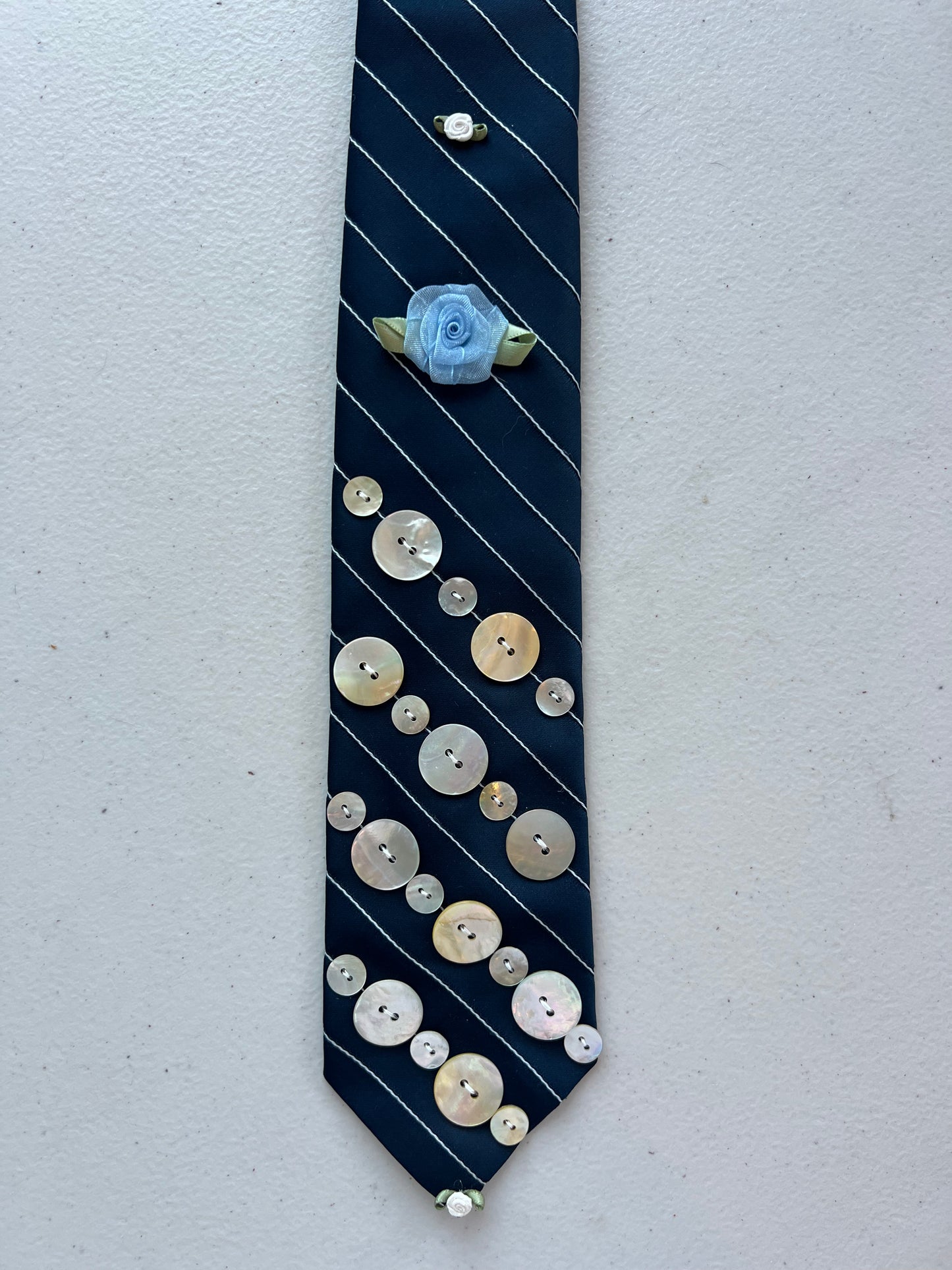 Blue Was Your Favorite Color Upcycled Tie